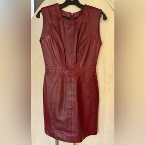 Aqua (Bloomingdale’s brand) red leather dress, size xs